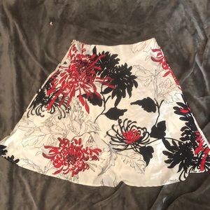Knee high silk skirt